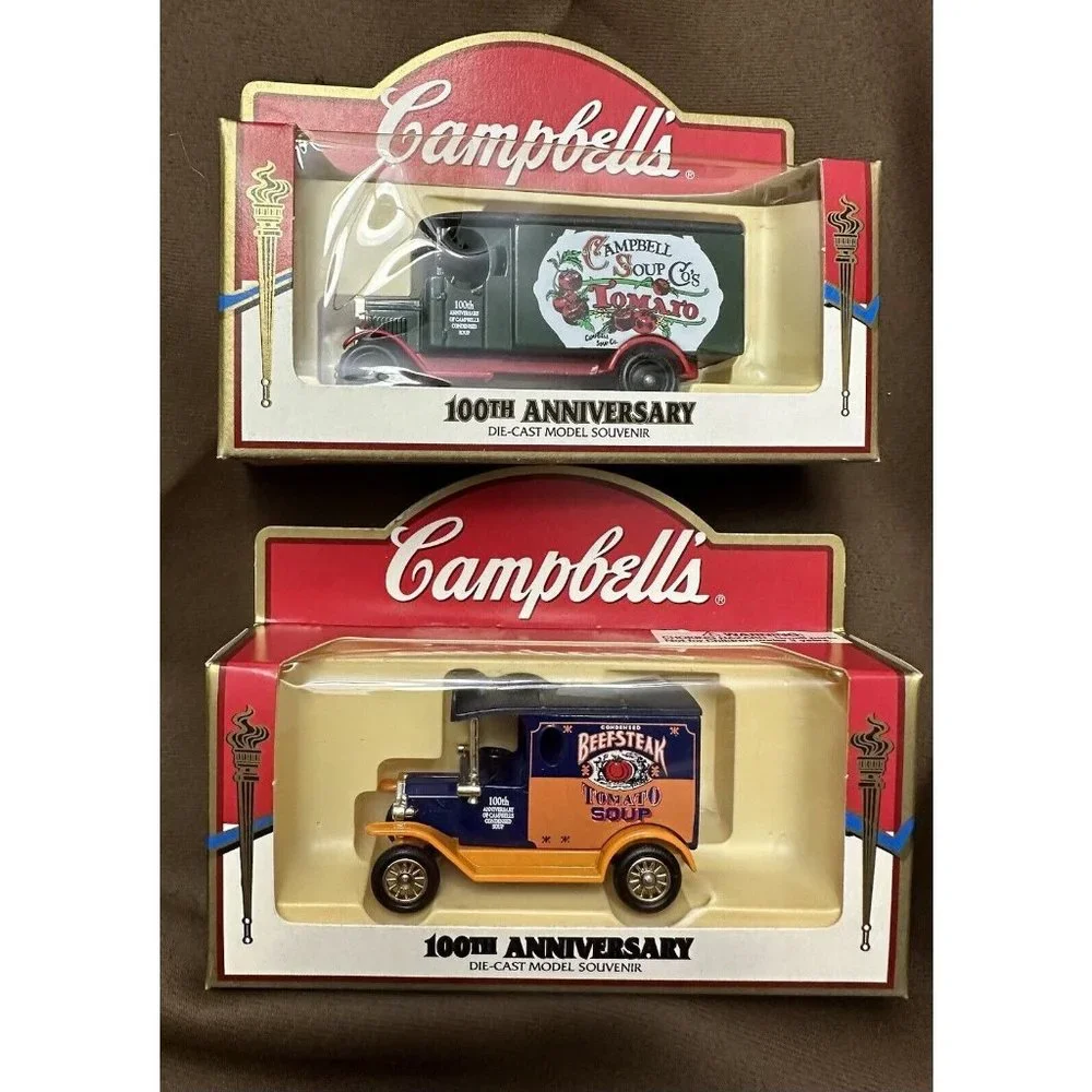 Campbells Soup 1997 Die Cast Model Truck  100th Anniversary Beefsteak Tomato Set